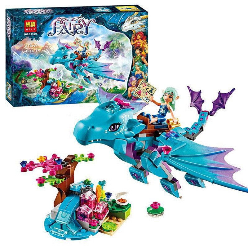  10500    巡 庥ó  ŰƮ  ũ 峭 GiftLego  ǰ Ʈ Ű/Bela 10500 Fairy Elves The Water Dragon Adventure Building Kits Brick Xmas Toys